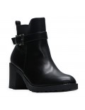 Faux leather ankle boot