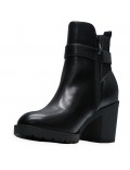 Faux leather ankle boot