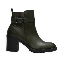 Faux leather ankle boot