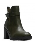 Faux leather ankle boot