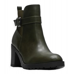 Faux leather ankle boot