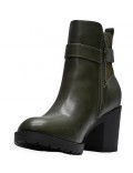 Faux leather ankle boot