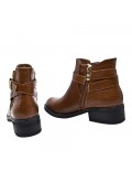 Faux leather ankle boot