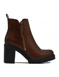 Faux leather ankle boot