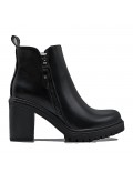 Faux leather ankle boot