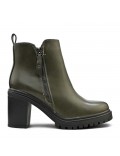 Faux leather ankle boot