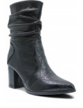 Faux leather ankle boot