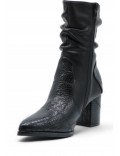 Faux leather ankle boot