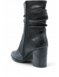 Faux leather ankle boot