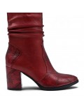 Faux leather ankle boot