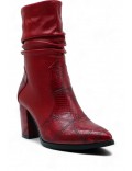 Faux leather ankle boot