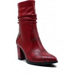 Faux leather ankle boot