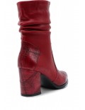 Faux leather ankle boot