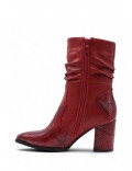 Faux leather ankle boot