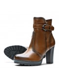 Faux leather ankle boot