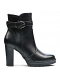 Faux leather ankle boot