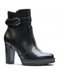 Faux leather ankle boot