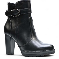 Faux leather ankle boot