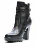 Faux leather ankle boot