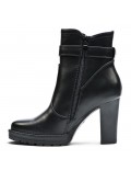 Faux leather ankle boot