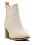 Ankle boot in faux suede