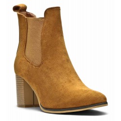 Ankle boot in faux suede