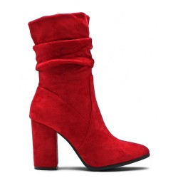 Ankle boot in faux suede