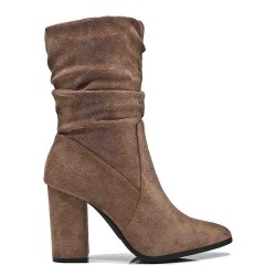 Ankle boot in faux suede