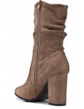 Ankle boot in faux suede