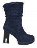 Ankle boot in faux suede