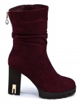 Ankle boot in faux suede