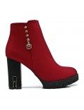 Ankle boot in faux suede