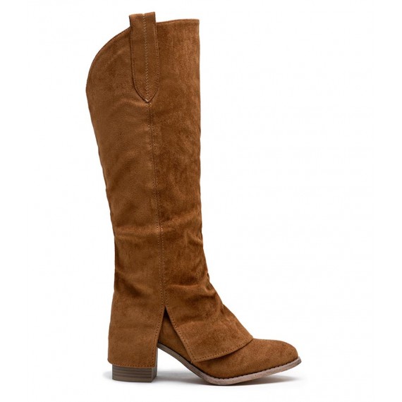 Faux suede boot