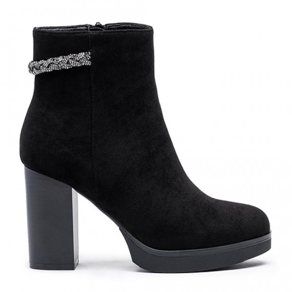 Faux suede ankle boot