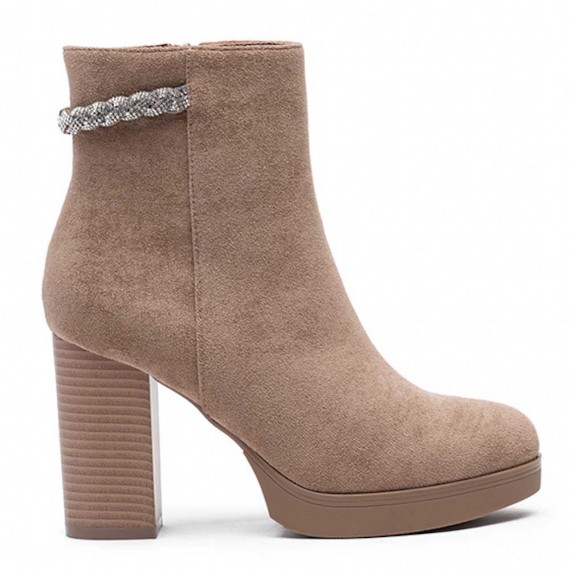 Faux suede ankle boot