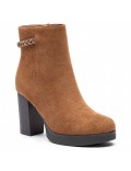 Faux suede ankle boot