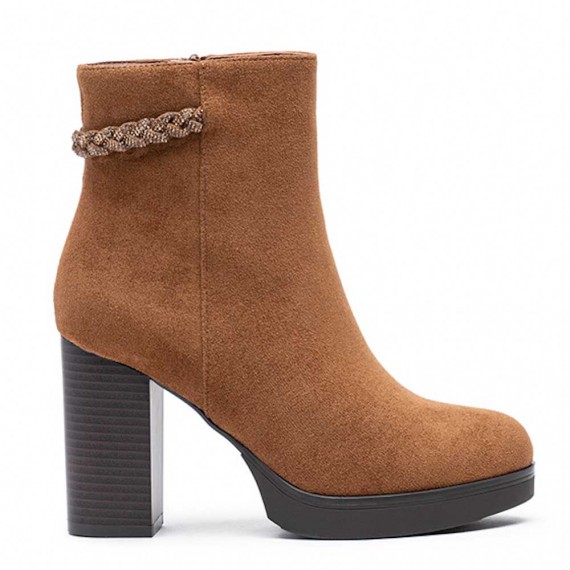 Faux suede ankle boot