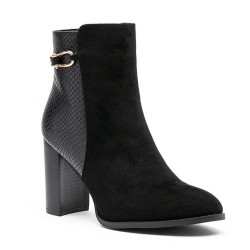 Ankle boot in a mix of materials for autumn and winter