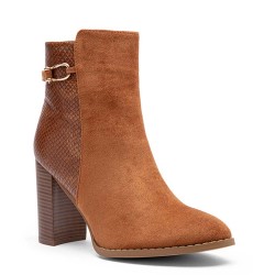 Ankle boot in a mix of materials for autumn and winter