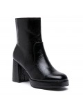 Faux leather ankle boot