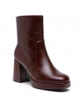 Faux leather ankle boot