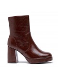 Faux leather ankle boot