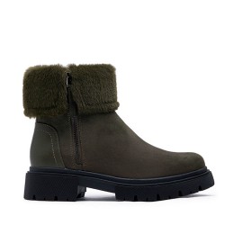 Faux suede boot