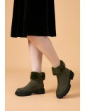 Faux suede boot