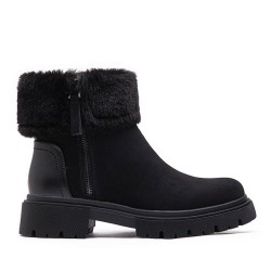 Faux suede boot