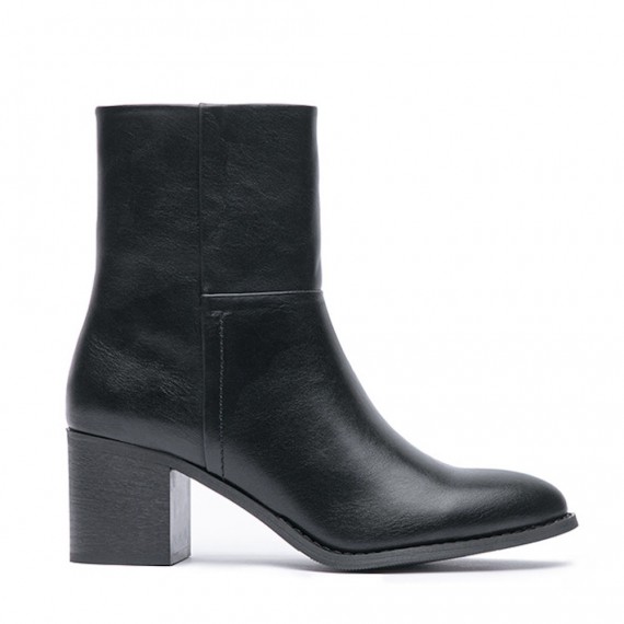 Faux leather ankle boot