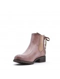 Faux leather ankle boot