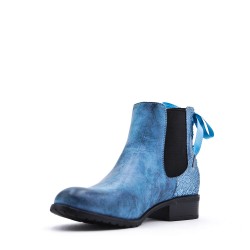 Faux leather ankle boot