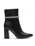 Faux leather ankle boot