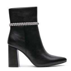 Faux leather ankle boot